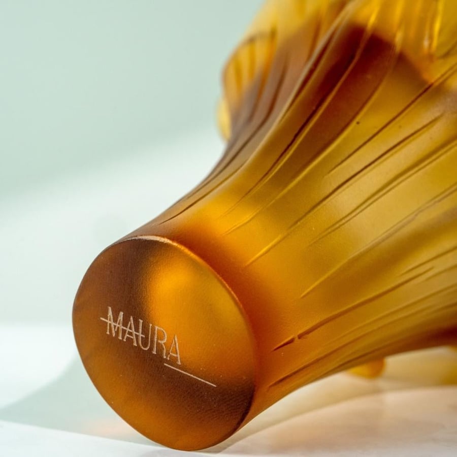فازة كرستال صغيرة (عنبر) Small Crystal Vase (Amber)