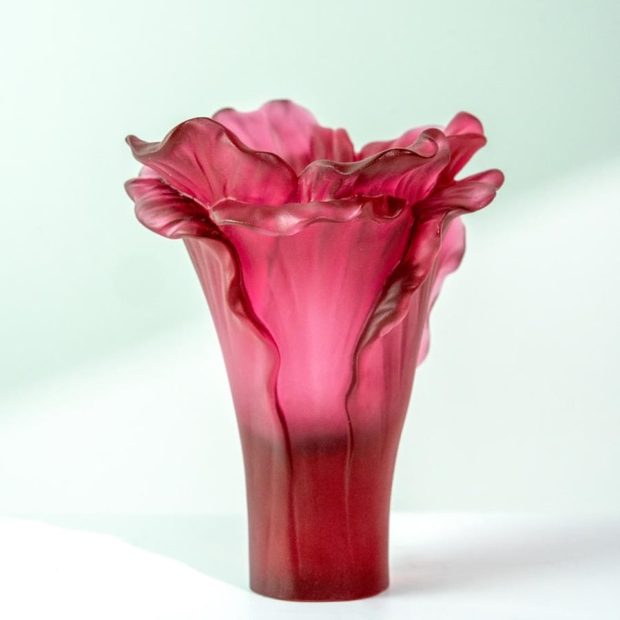 فازة كرستال صغيرة (أحمر) - Small Crystal Vase (Red)