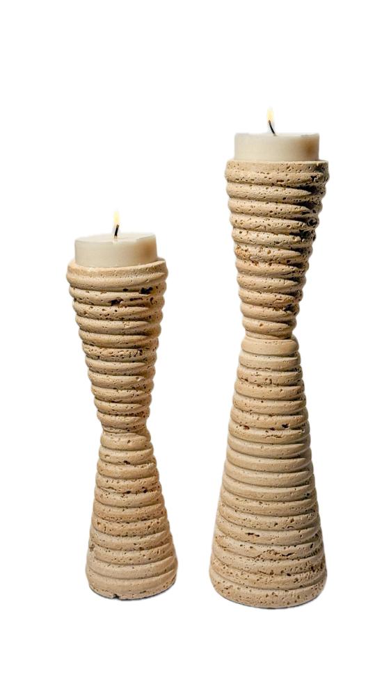 شمعدان حجر طبيعي صغير - Small Natural Stone Candleholder