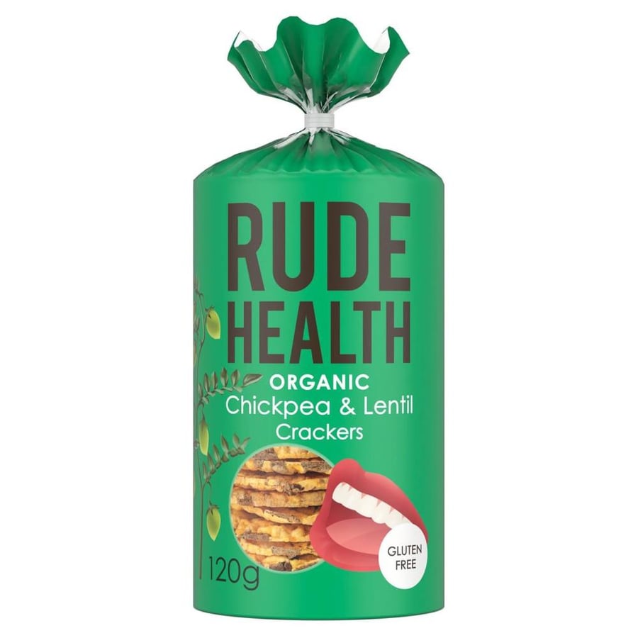 Health Rude - مقرمشات  الذرة العضوية والحمص والعدس والبازلاء الخضراء وملح البحر