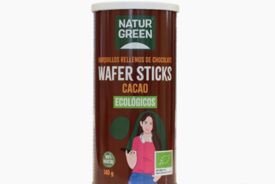 natur green-أصابع ويفر محشوة شوكولاتة عضوي