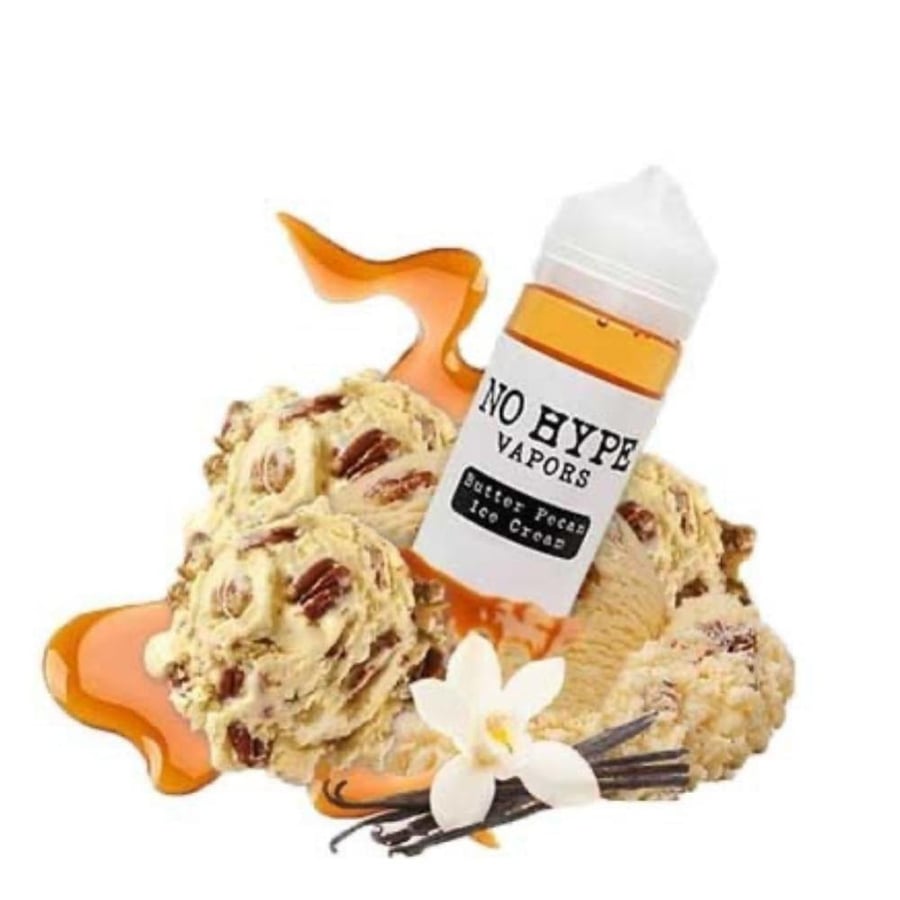 نكهة نو هايب بوتر بيكان ايس كريم NO HYPE VAPORS BUTTER PECAN ICE CREAM نكهة سولت نو هايب بوتر بيكان ايس كريم NO HYPE VAPORS BUTTER PECAN ICE CREAM