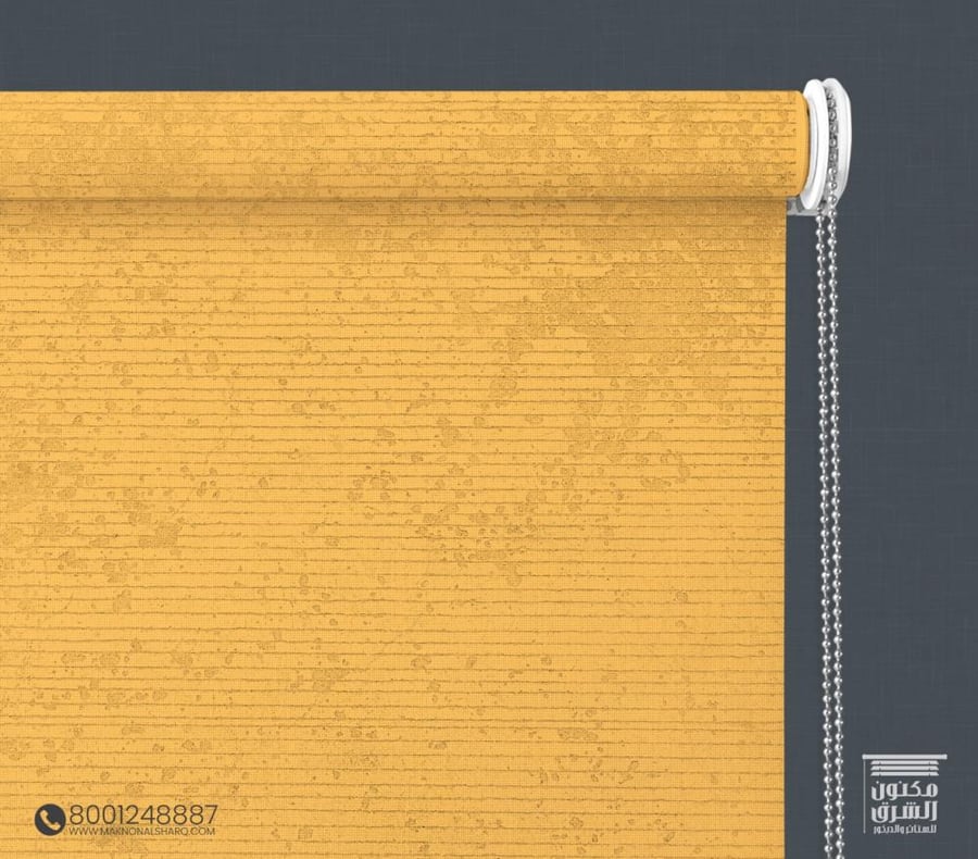 Roller blinds plus blackout fabric yellow BC-1010