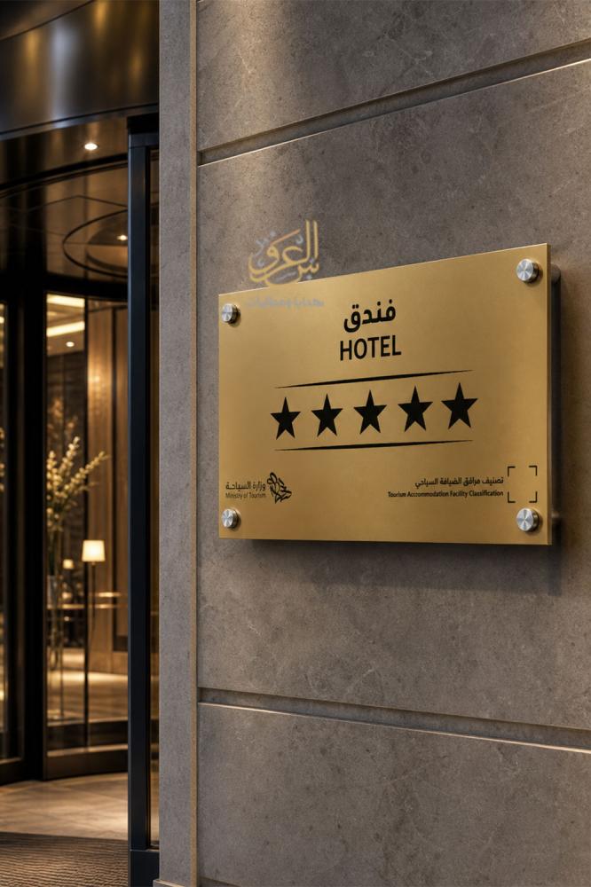 لوحة تصنيف فندقية مطابفة للمواصفات
