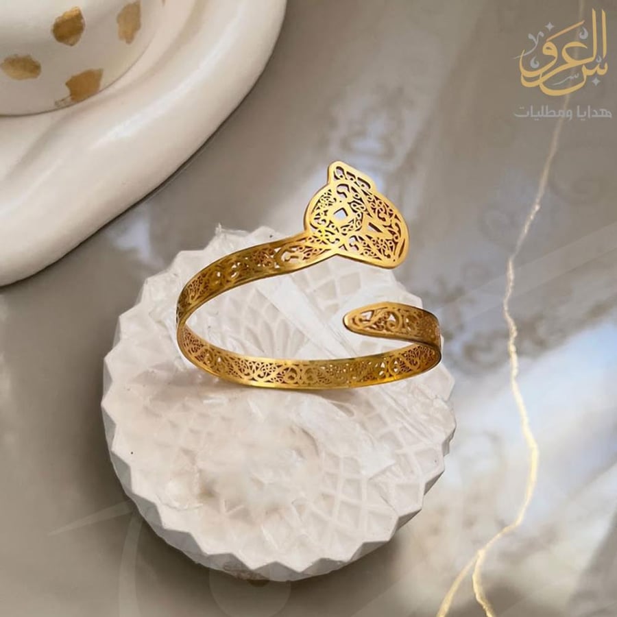 اسواره مطلي ذهب بتصميم فاخر - 12