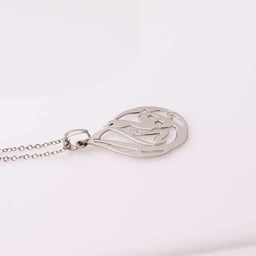 Necklace with name, teardrop design