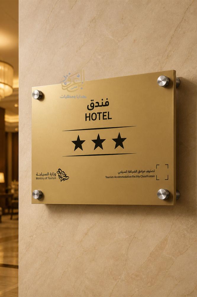 لوحة تصنيف فندقية مطابفة للمواصفات