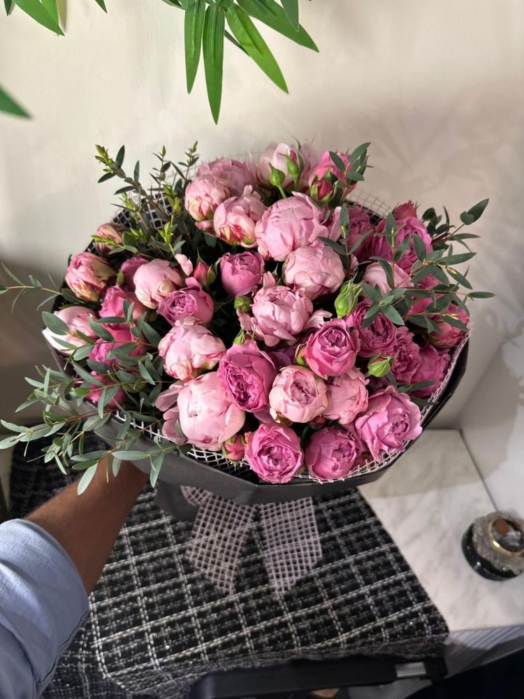 باقة ورد بيوني 15 حبة