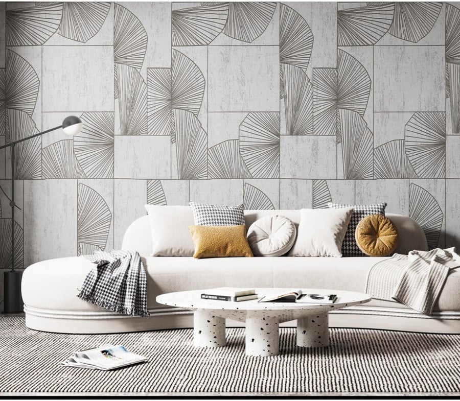 Wallpaper with the geometric wall design T23G0043