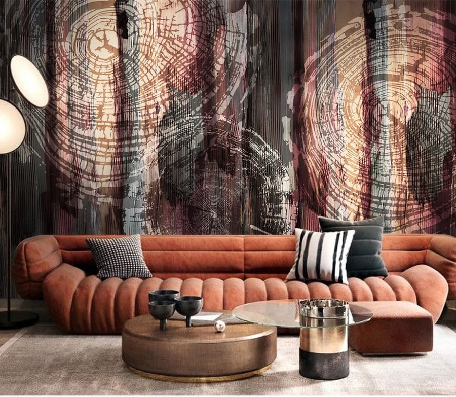 Wallpaper with antique leaf design TT2402-6889
