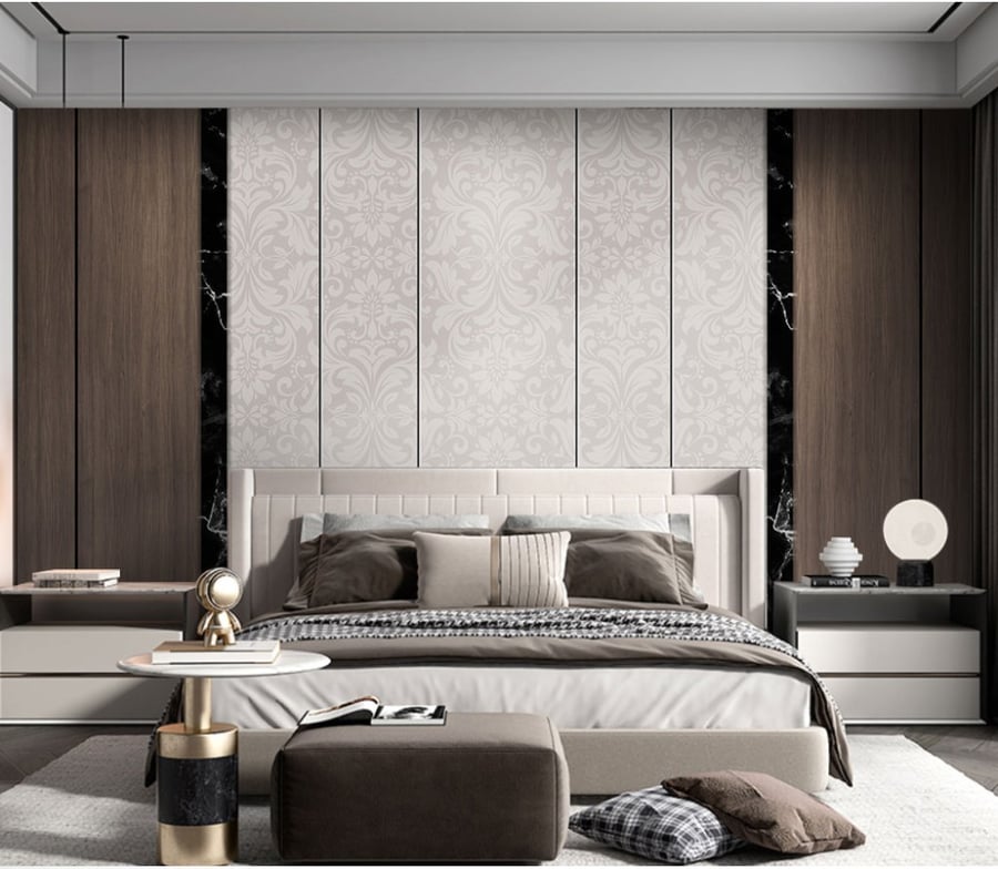 Wallpapers with marble and wood design GWM370029