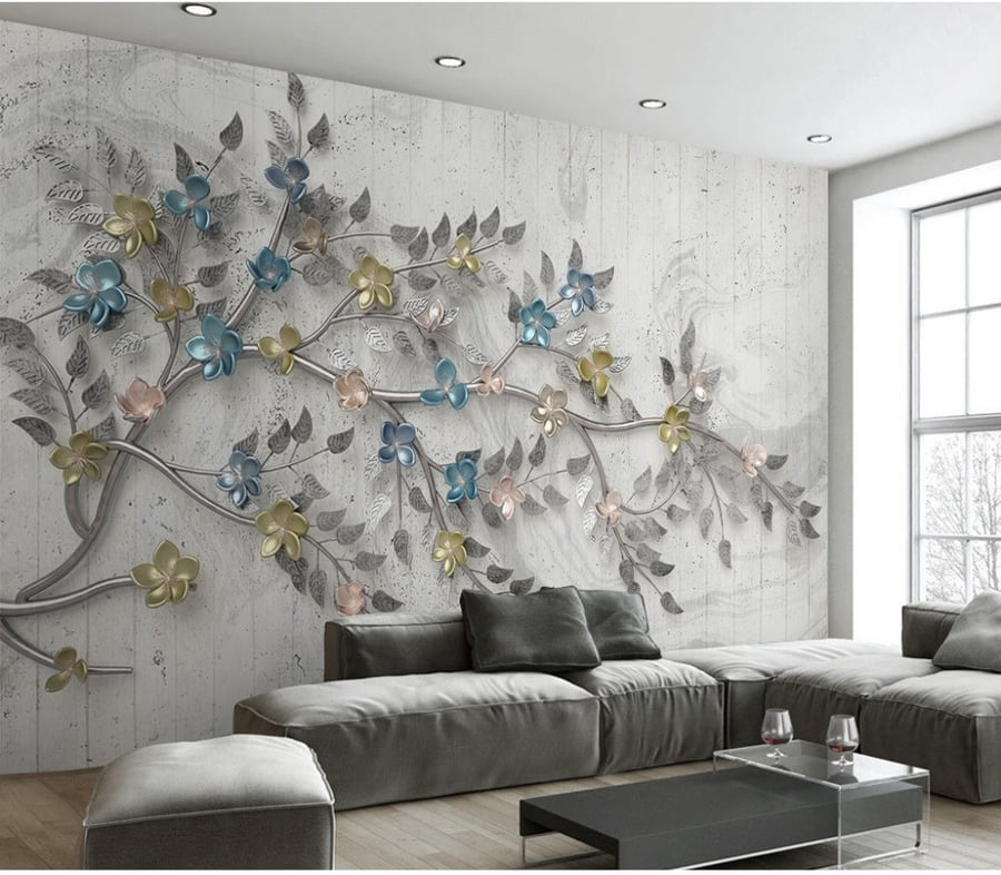 Wallpaper with flower design F2401-9207