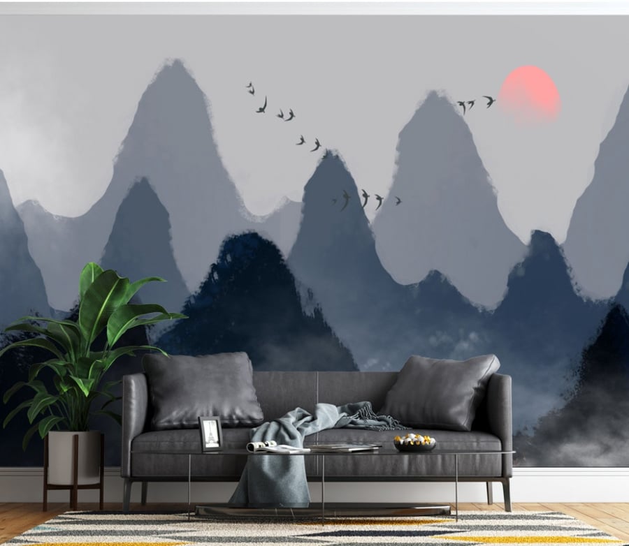 ورق جدران بتصميم الجبال GW301216