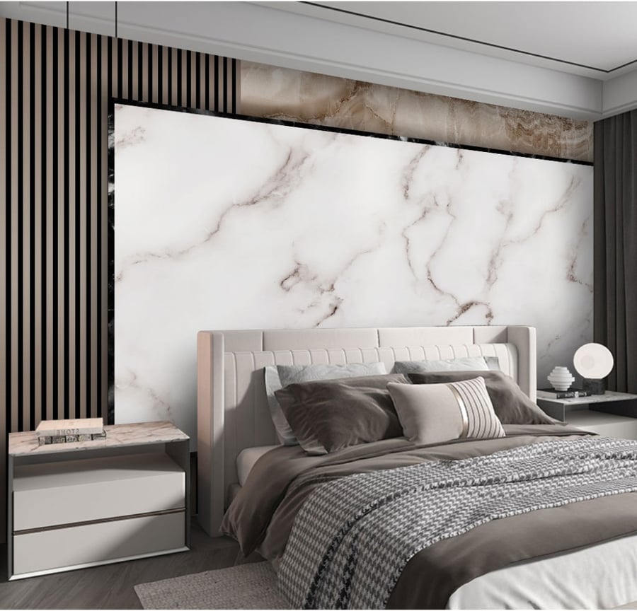Wallpapers with marble and wood design GWM370038