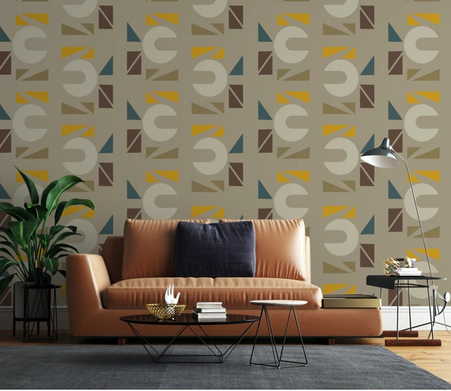 ورق جدران بتصميم هندسية GW301113