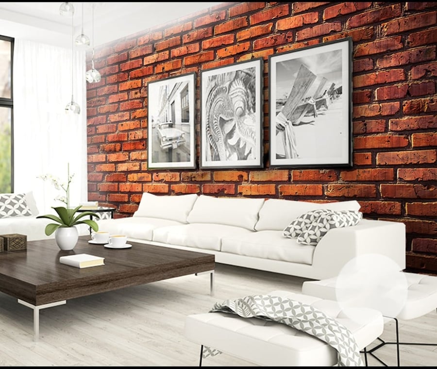 Wallpaper with stone and brick design ST2402-48177