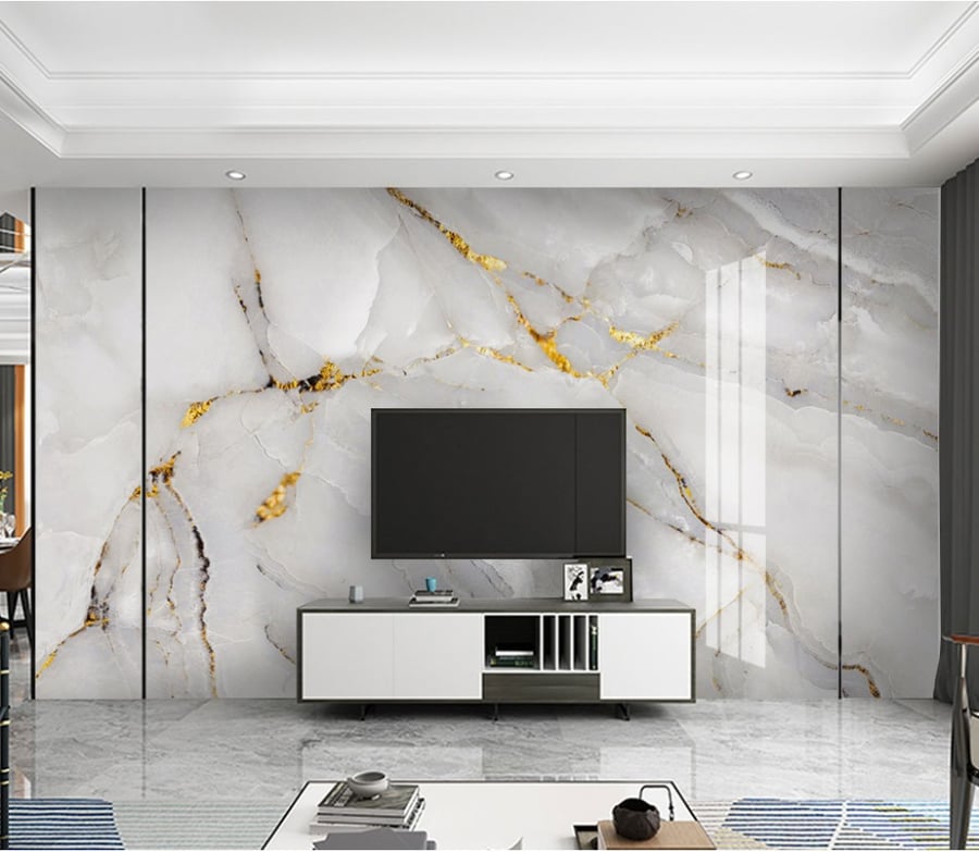 Wallpaper with marble design GWM370059
