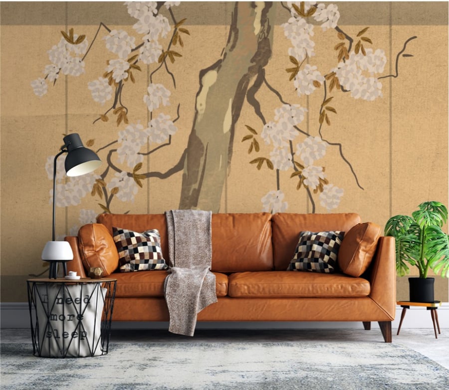 ورق جدران بتصميم الشجرة المزهرة GW301095