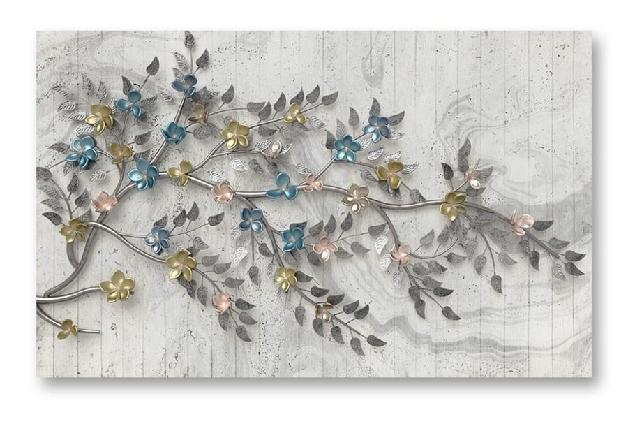Wallpaper with flower design F2401-9207