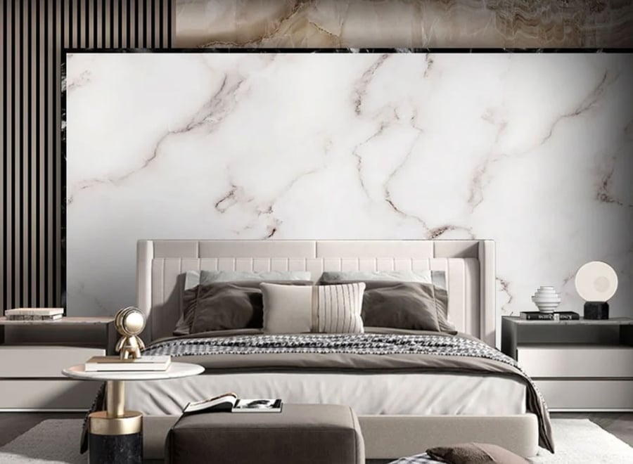 Wallpapers with marble and wood design GWM370038