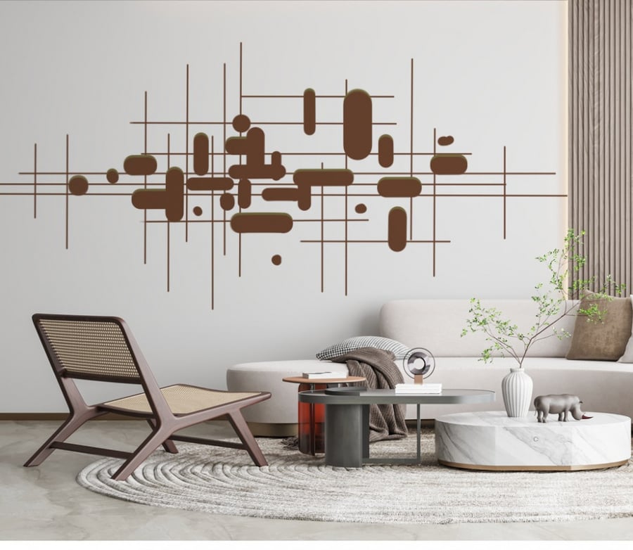 ورق جدران بتصميم هندسي GW301136