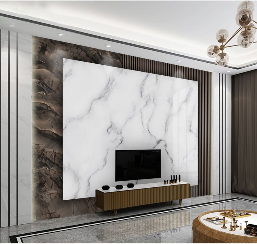 Wallpapers with marble and wood design GWM370058