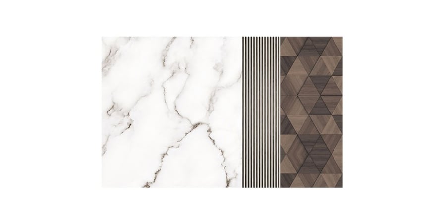 Wallpaper with marble and wood design GWM370001