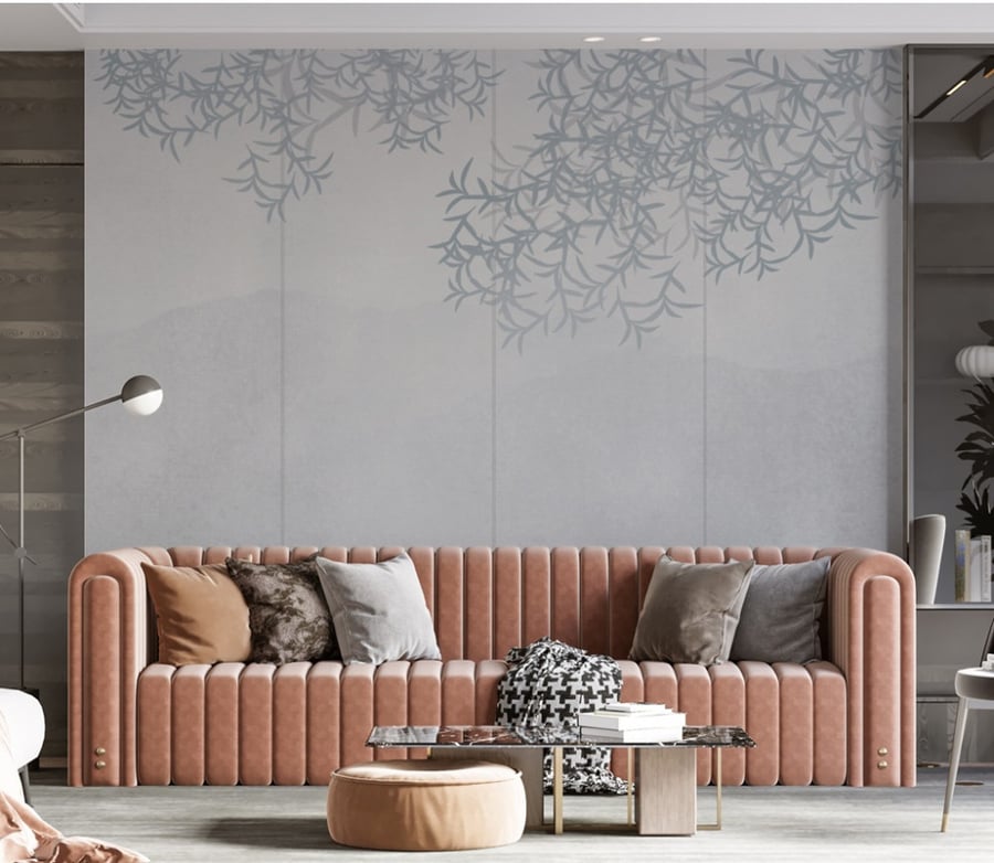 ورق جدران بتصميم اغصان الاشجار GW301222