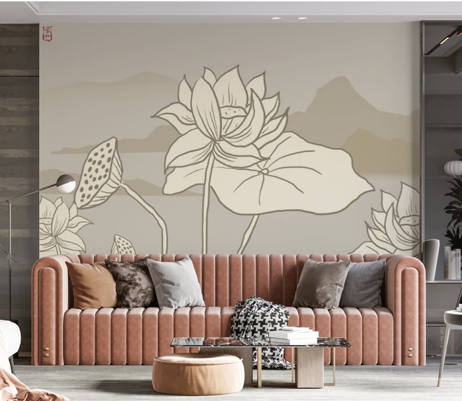 ورق جدران بتصميم الزهور GW301012