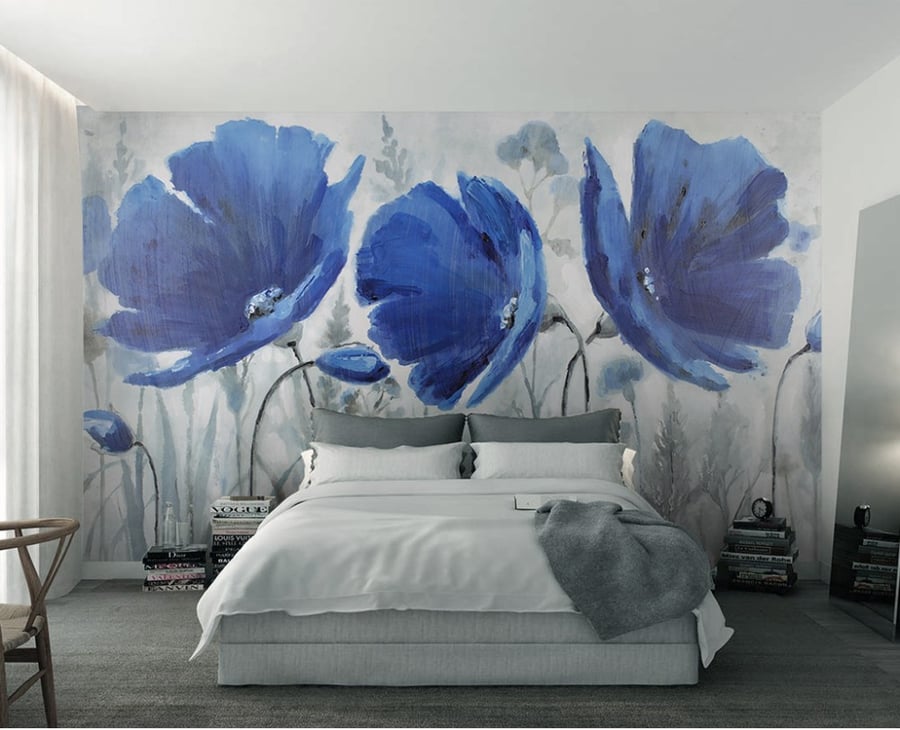 Wallpaper with flower design F2401-6356