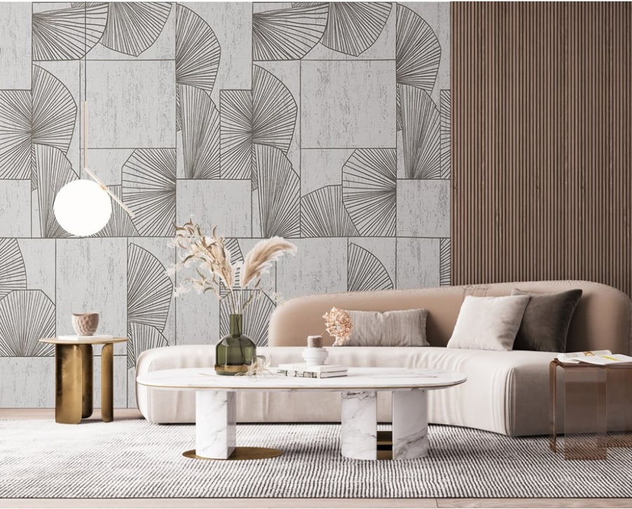 Wallpaper with the geometric wall design T23G0043