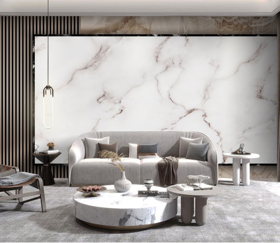 Wallpapers with marble and wood design GWM370038