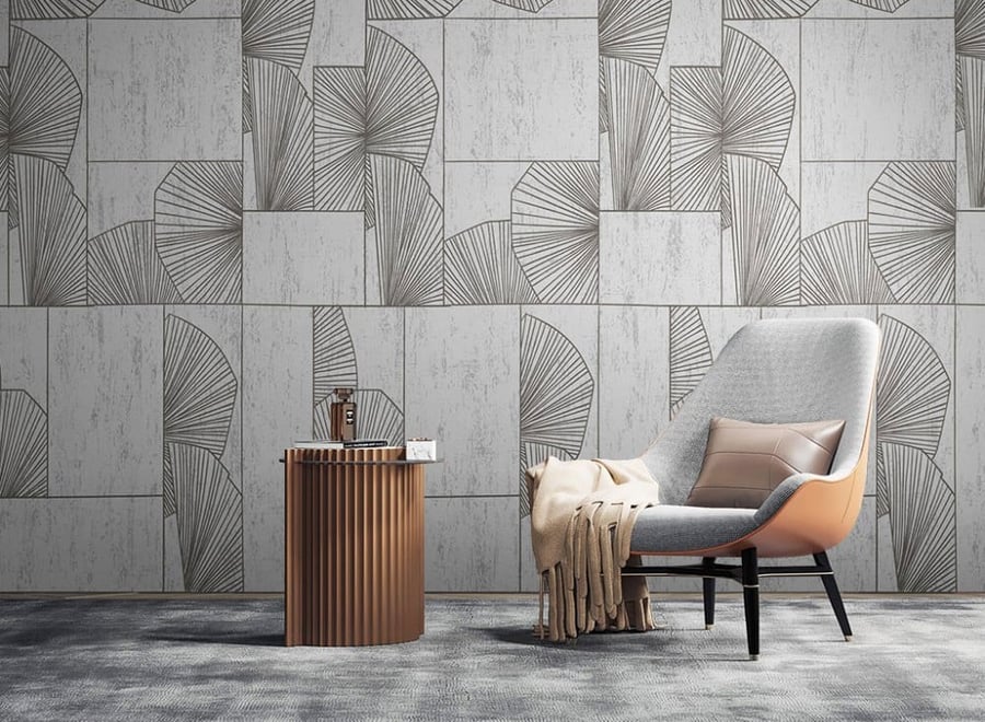 Wallpaper with the geometric wall design T23G0043
