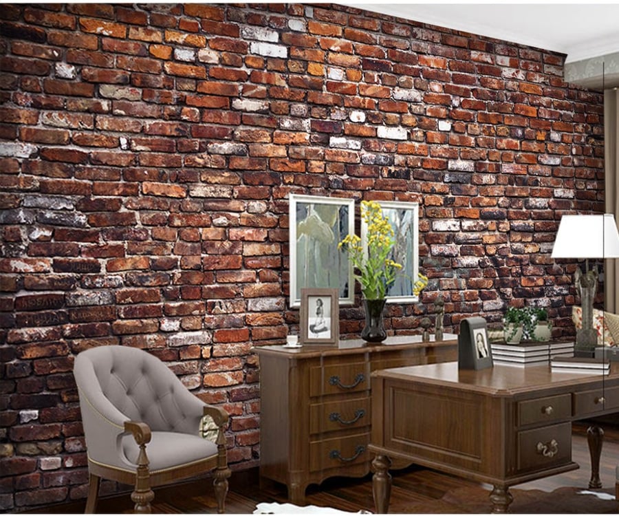 Wallpapers with stone and brick design ST2402-6991