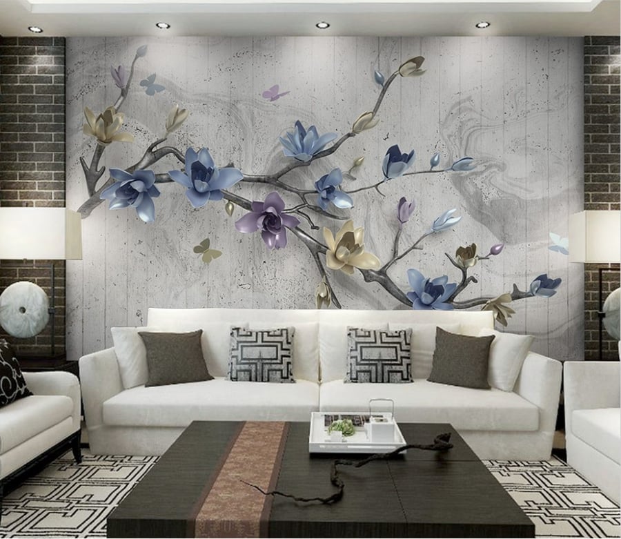 Wallpaper with flower design F2401-3199