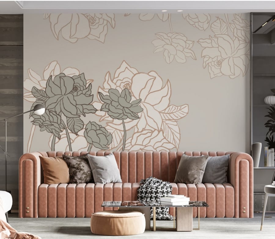 ورق جدران بتصميم الزهور  GW301079