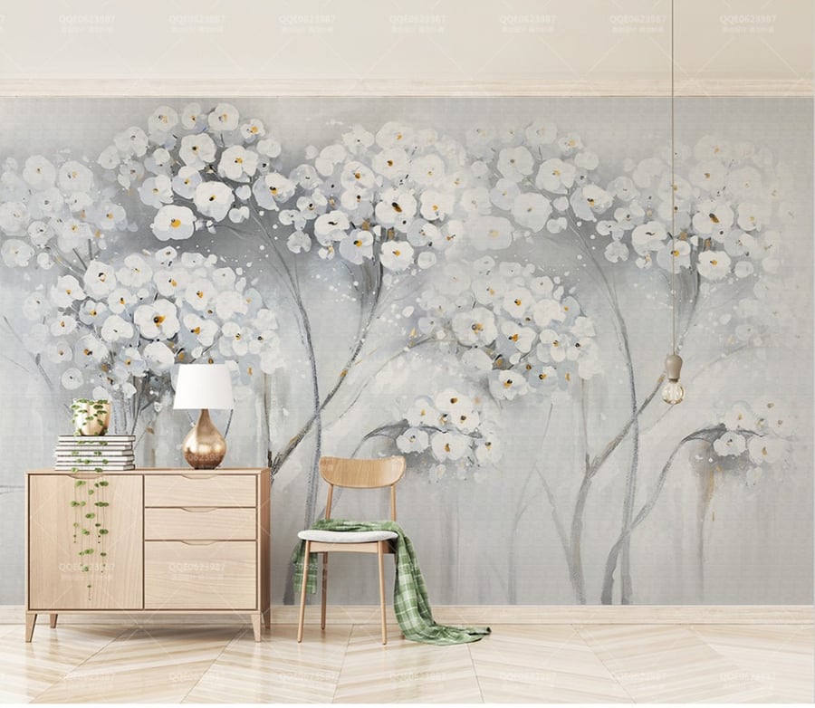 Wallpaper with flower design F2401-1362