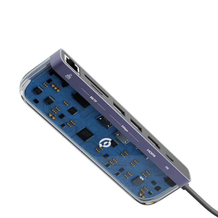 موزع ومحول Powerology 7 in 1 Multi Hub Crystalline