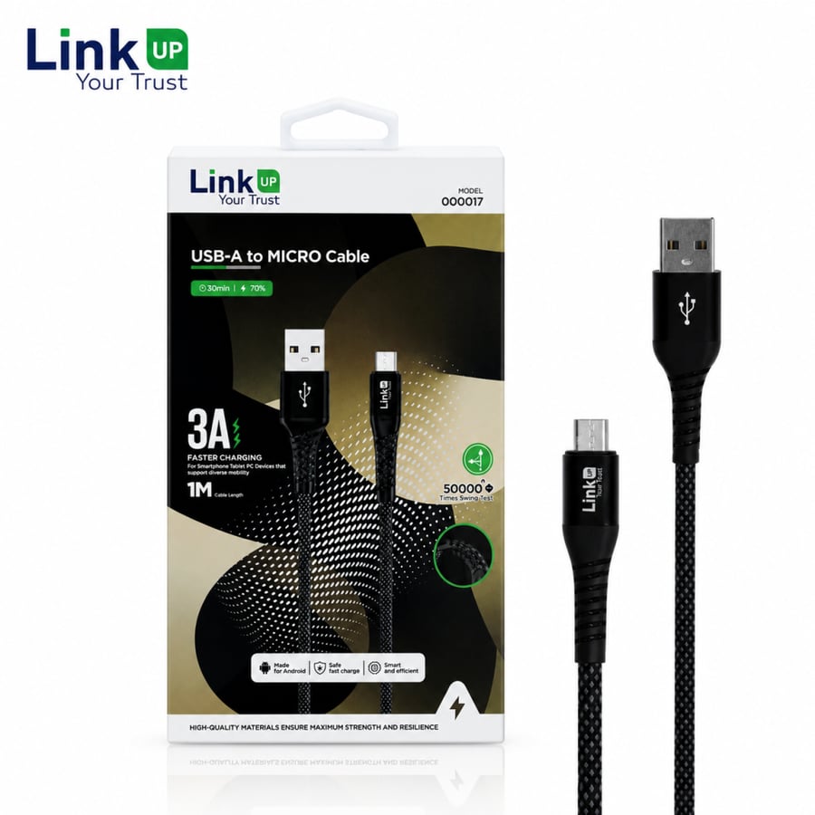LinkUP MicroCharge - كيبل شحن مايكرو USB عالي الأدا