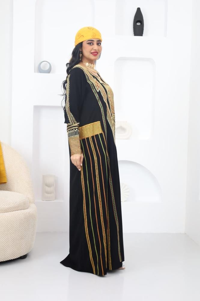 جلابيه تطريز شعبي عسيري من اجود انواع الكريب