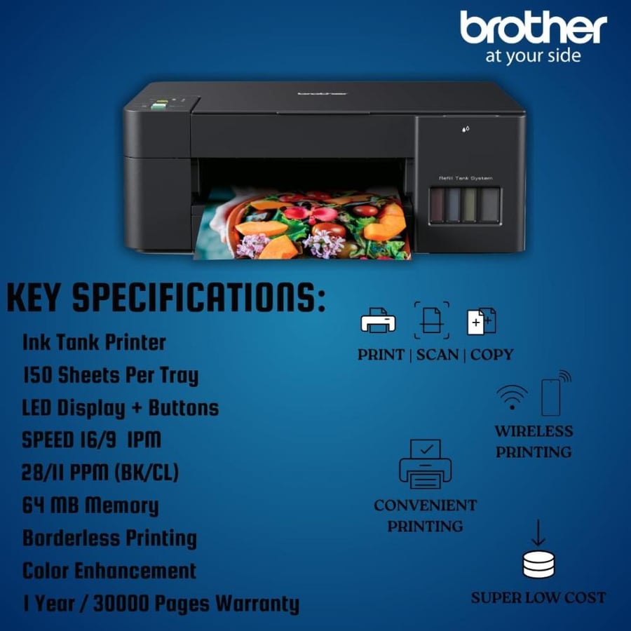 Brother DCP-420W Wireless Ink Tank All-in-One Printer – Print, Scan, Copy