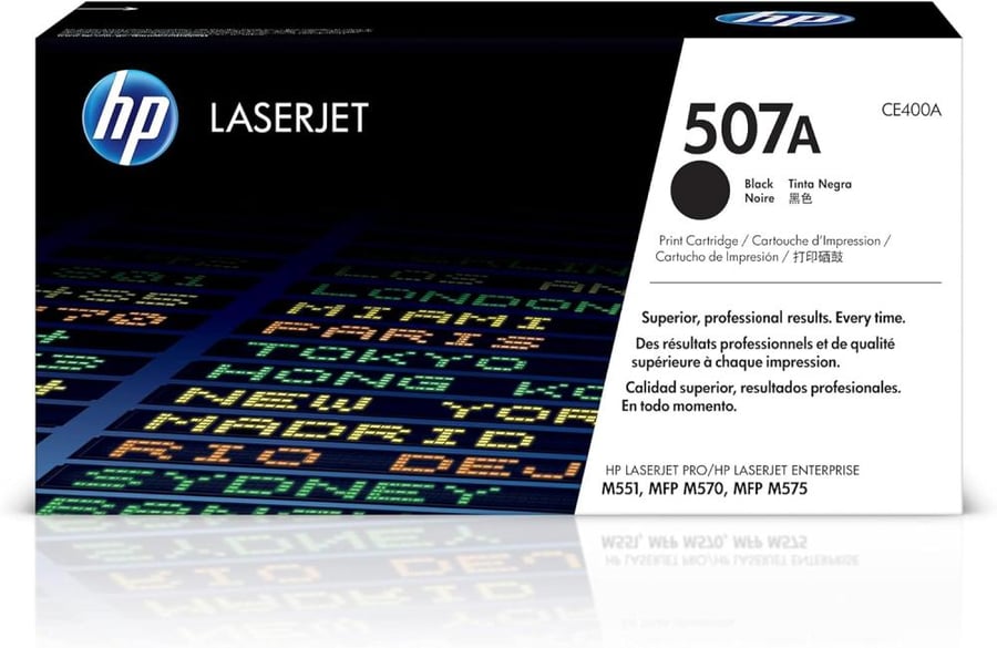 HP 507A Black Original LaserJet Toner Cartridge – CE400A