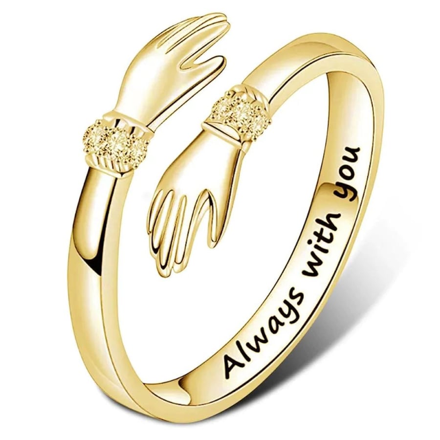 Elegant ring of stainless steel set with zircon