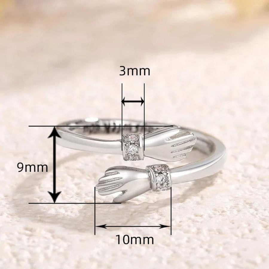 Elegant ring of stainless steel set with zircon