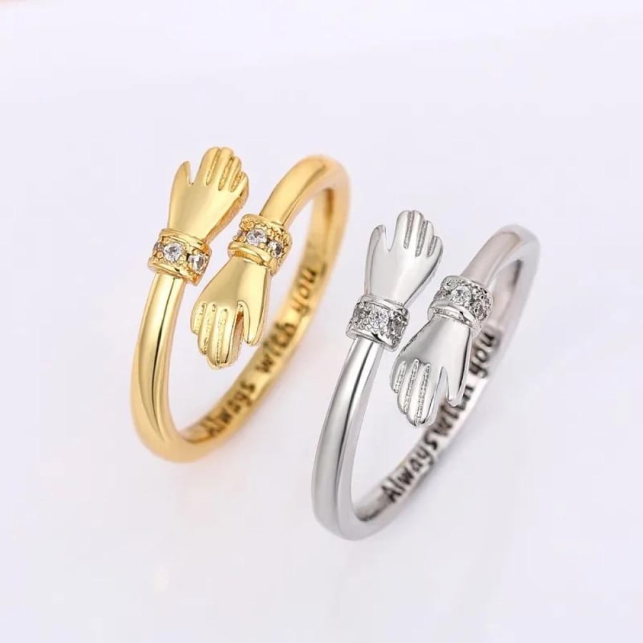 Elegant ring of stainless steel set with zircon