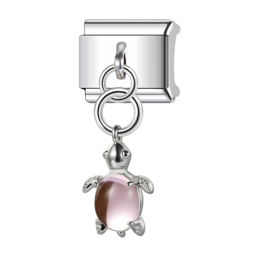 Charm silver with turtle pendant available in multiple colors