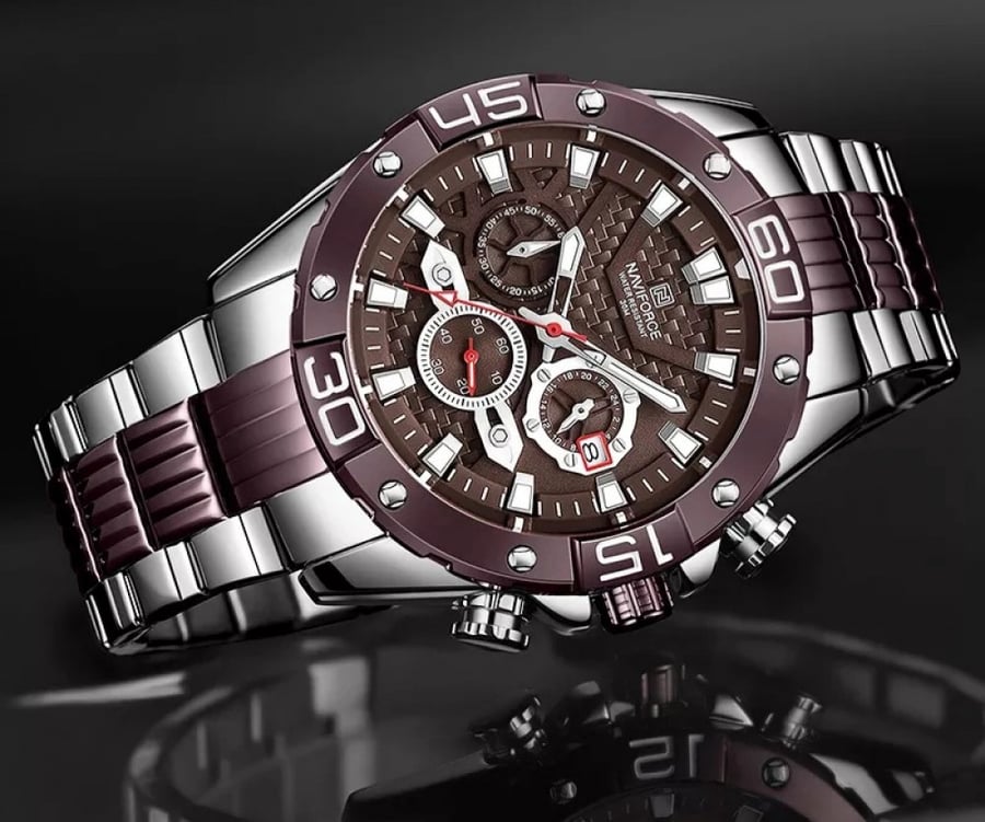 ساعة رجالي ماركه ساعة  NAVIFORCE 8019  تصميم عصري