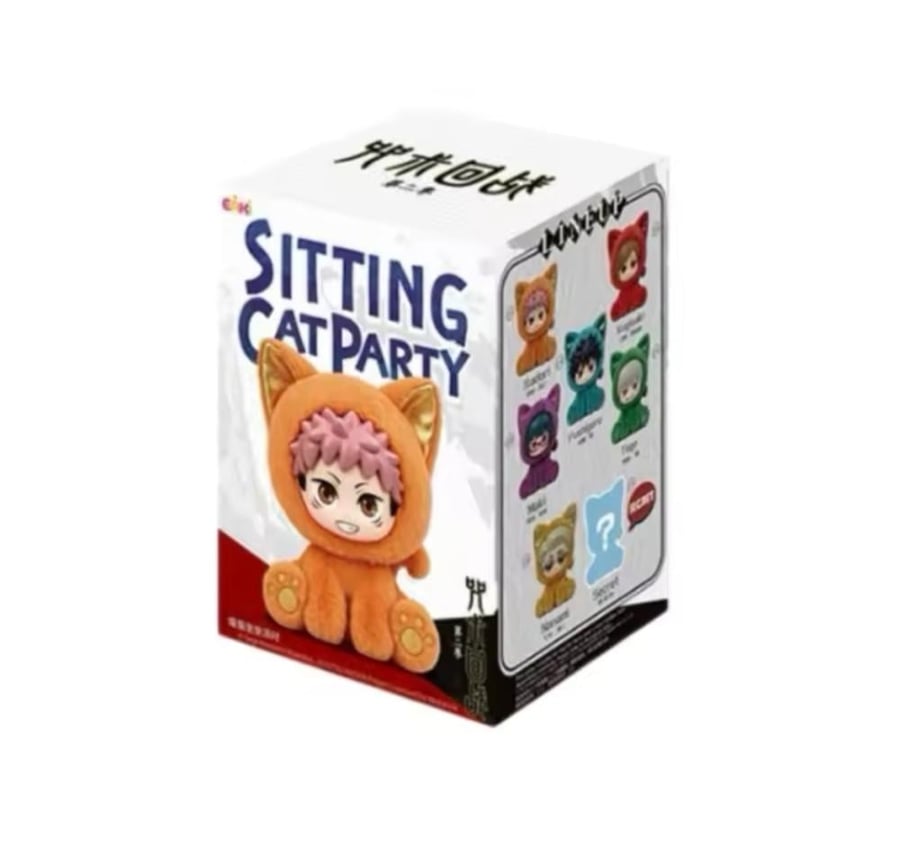 جوجوتسو كايسن حفلة القطط - Jujutsu Kaisen Sitting Cat Party Plush Pendant
