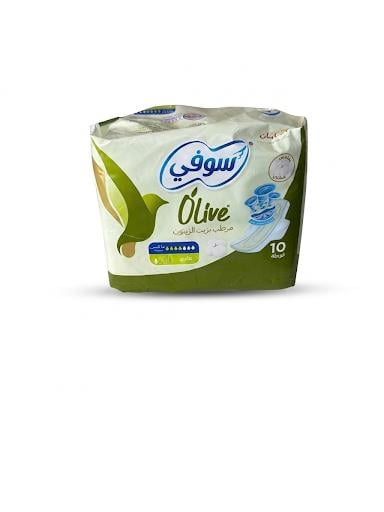 سوفي فوط صحية بزيت الزيتون عادي 23 سم 10 فوط