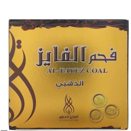 فحم الفايز ذهبي 80 قرص دائري سريع الأشتعال